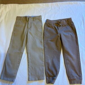 Cat & Jack Boys Khaki and Taupe Casual Pants Duo